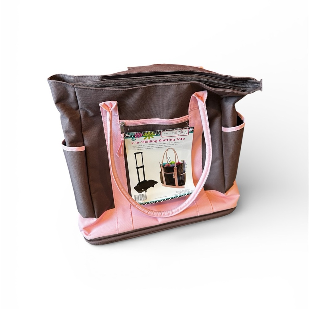 Elegant Pink and Brown Tote Bag